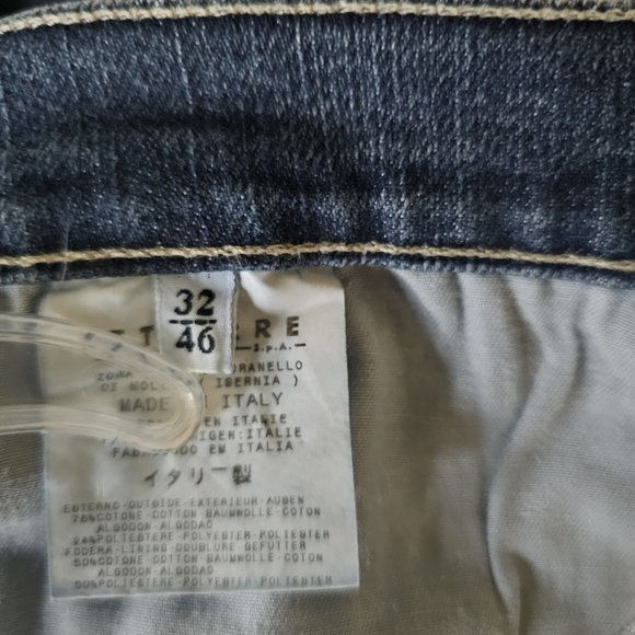 Versace Vintage Floral Embroidered Jeans Size 32 - Picture 10 of 11